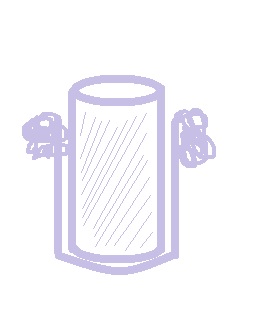 Foil covered cardboard cylinder with foil wrapping and crumpled foil ruff