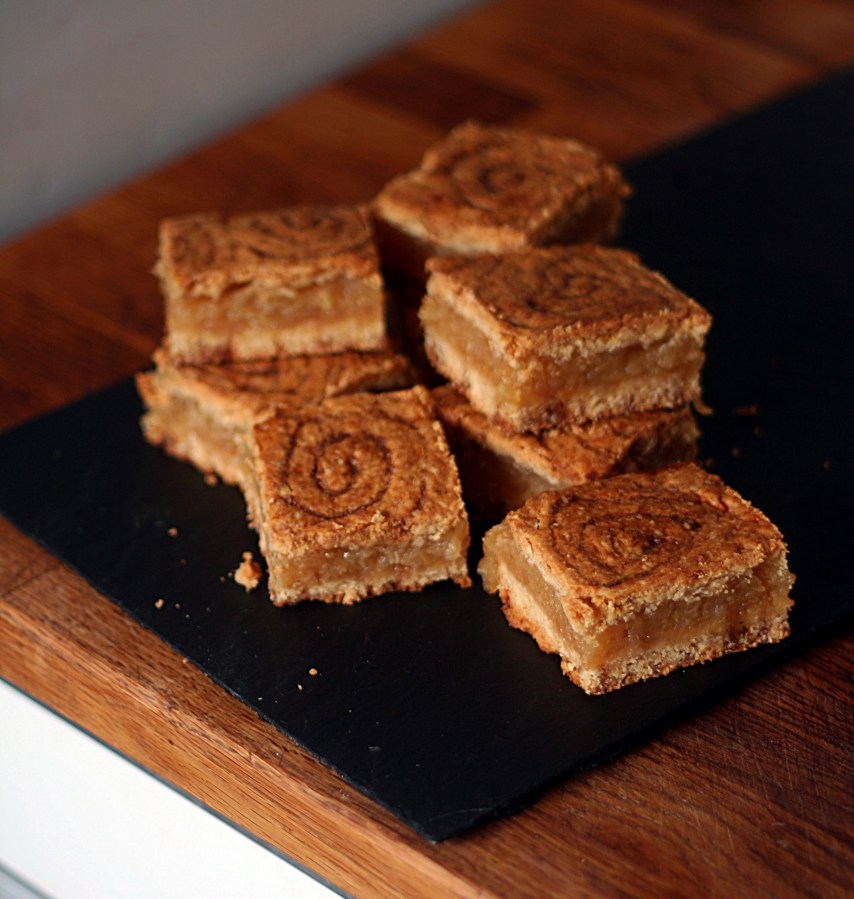 Apple Slice with oat swirl pastry