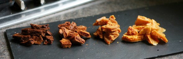 A range of cinder toffees