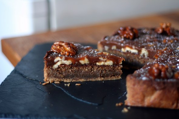 Walnut and Coffee Caramel Tart