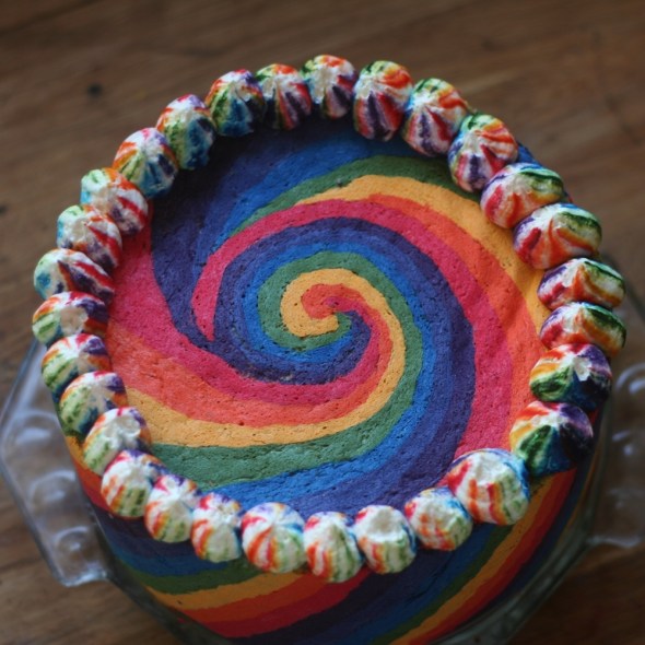 Rainbow Cake Top